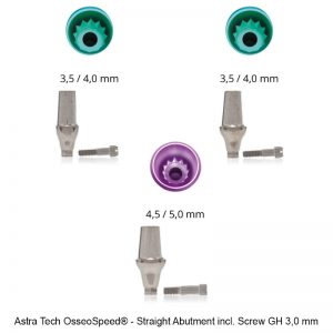 Nt-trading Astra Tech OsseoSpeed® - Straight Abutment incl. Screw GH 3,0 mm-0