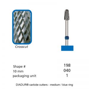 DIADUR® carbide cutters - Blue ring - Shape 198 - 040mm-0