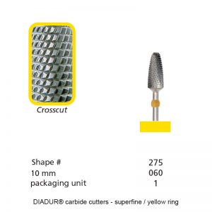 DIADUR® carbide cutters - Yellow ring titano - Shape 275 - 060mm-0