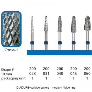 DIADUR® carbide cutters - Blue ring - Shape 200-0