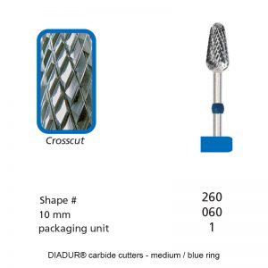 DIADUR® carbide cutters - Blue ring - Shape 260-0