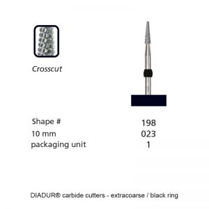 DIADUR® carbide cutters - Black ring titano - Shape 198 - 023mm-0