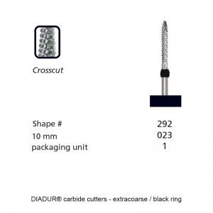 DIADUR® carbide cutters - Black ring titano - Shape 292 - 023mm-0