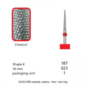 DIADUR® carbide cutters - Red ring super-tech - Shape 187 - 023mm-0