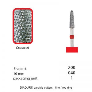 DIADUR® carbide cutters - Red ring super-tech - Shape 200 - 040mm-0