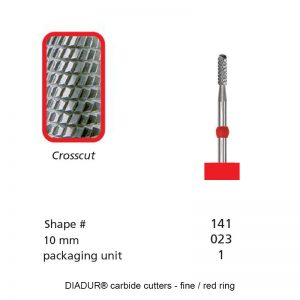 DIADUR® carbide cutters - Red ring titano - Shape 141 - 023mm-0