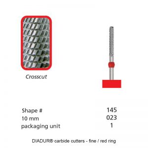 DIADUR® carbide cutters - Red ring titano - Shape 145 - 023mm-0