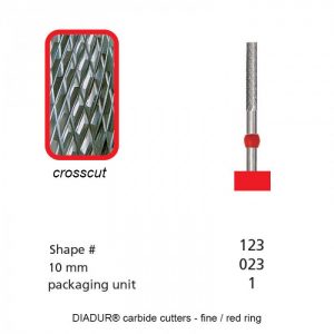 DIADUR® carbide cutters - Red ring micro - Shape 123 - 023mm-0