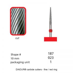 DIADUR® Carbide Cutters - Red Ring Ergonom - Shape 187 - 023mm-0