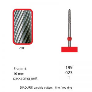 DIADUR® Carbide Cutters - Red Ring Ergonom - Shape 199 - 023mm-0