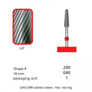 DIADUR® Carbide Cutters - Red Ring Ergonom - Shape 200 - 040mm-0