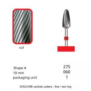 DIADUR® Carbide Cutters - Red Ring Ergonom - Shape 275 - 060mm-0