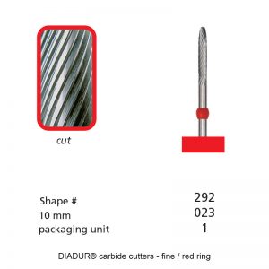 DIADUR® Carbide Cutters - Red Ring Ergonom - Shape 292 - 023mm-0