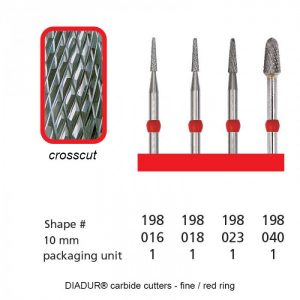 DIADUR® carbide cutters - Red ring micro - Shape 198-0