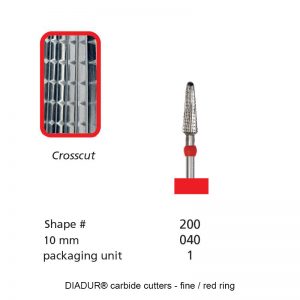 DIADUR® carbide cutters - Red ring Nuevo - Shape 200 - 040mm-0