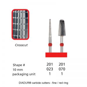 DIADUR® carbide cutters - Red ring Nuevo - Shape 201-0