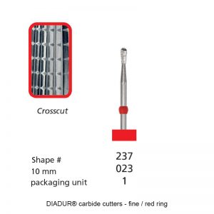 DIADUR® carbide cutters - Red ring Nuevo - Shape 237 - 023mm-0