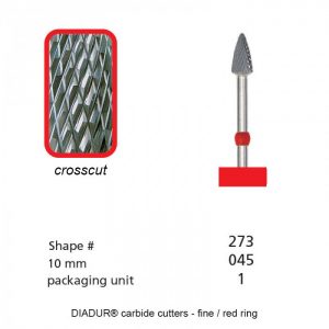 DIADUR® carbide cutters - Red ring micro - Shape 273 - 045mm-0