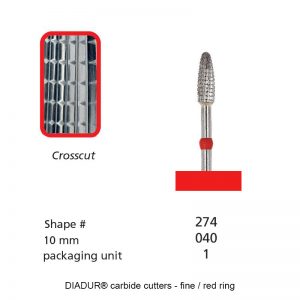 DIADUR® carbide cutters - Red ring Nuevo - Shape 274 - 040mm-0