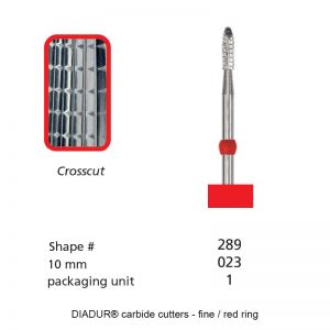 DIADUR® carbide cutters - Red ring Nuevo - Shape 289 - 023mm-0