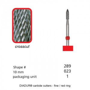 DIADUR® carbide cutters - Red ring micro - Shape 289 - 023mm-0