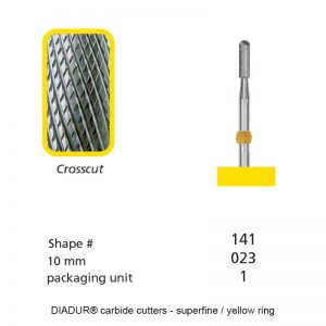 DIADUR® carbide cutters - Yellow ring milli-micron - Shape 141 - 023mm-0