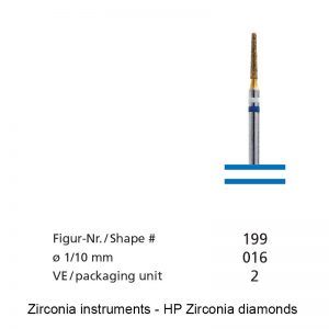 Zirconia Instruments - HP Zirconia Diamonds - Shape 199-0