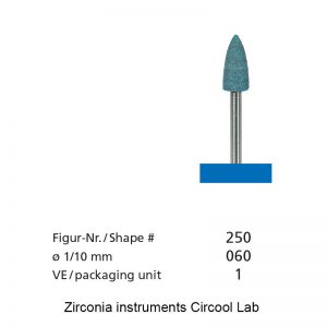 Zirconia instruments Circool Lab - shape 250 - Blue - 060mm-0